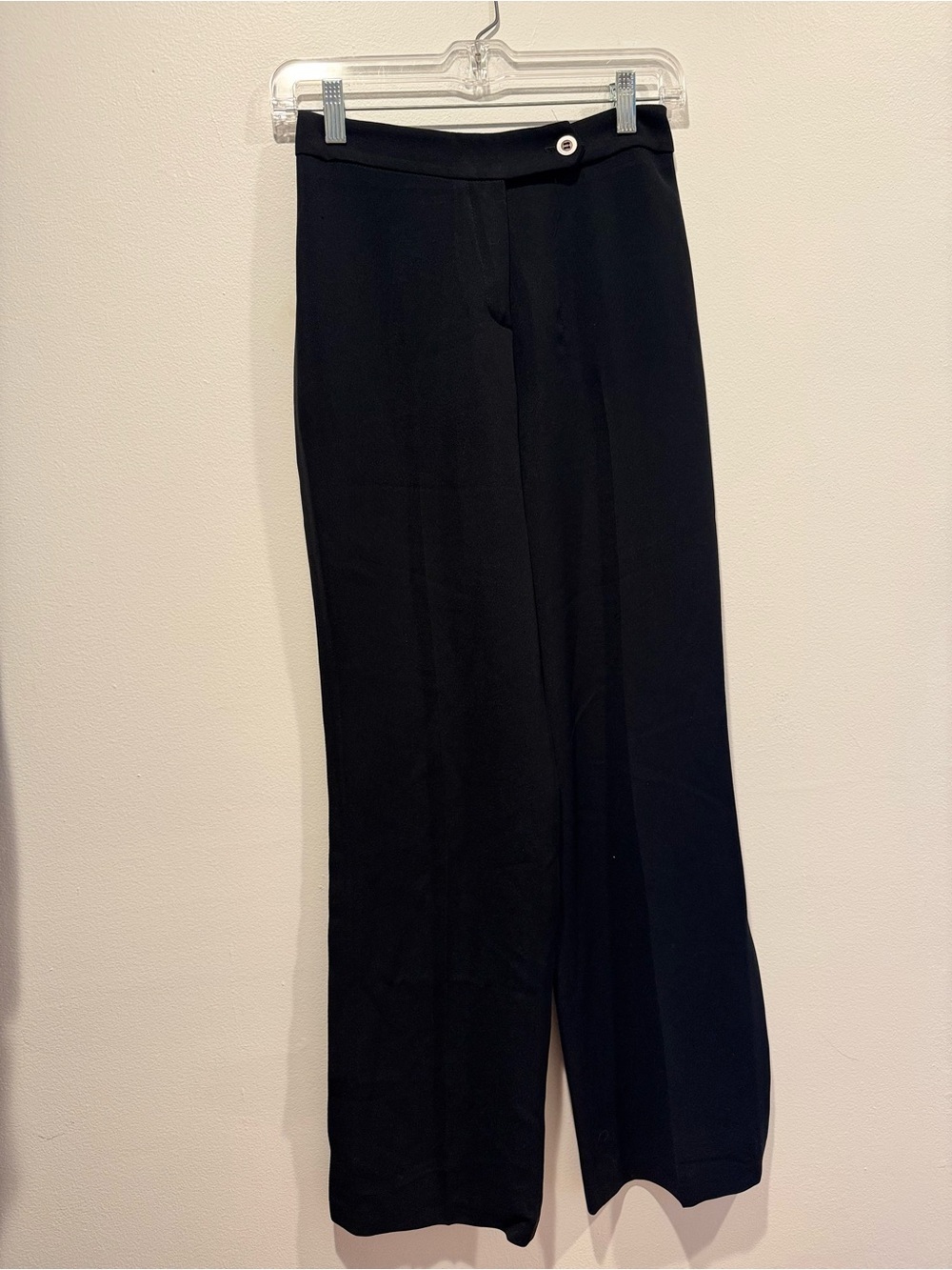 Caché Vintage High-Waist Black Wide-Leg Trousers